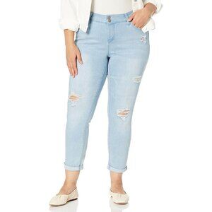 NWT Royalty For Me Women's Plus 24 Plus L1922 Light Blue Rips